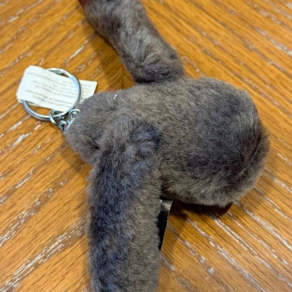 NEW Kipling Norah Dark Green Plush Monkey Keychain - Picture 4 of 4